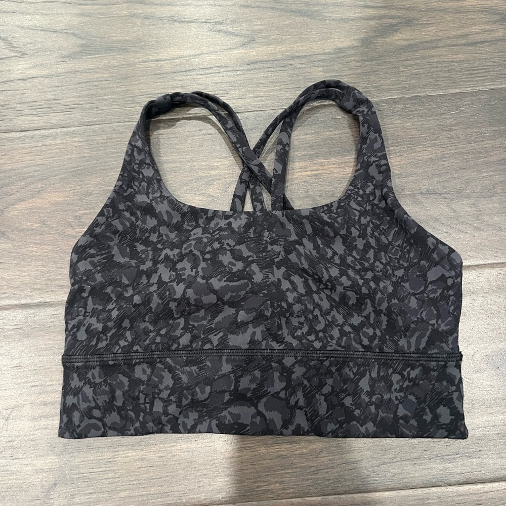 lululemon athletica Black & Charcoal Patterned Sports Bra